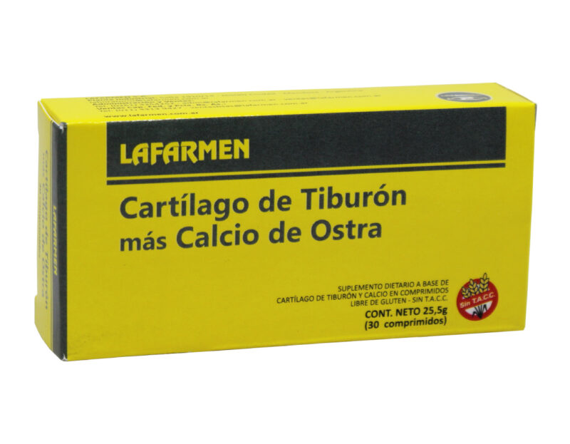 cartílago de tiburón + calcio de ostras