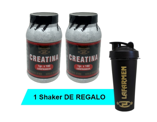 combo 2 creatinas 1g + shaker de regalo